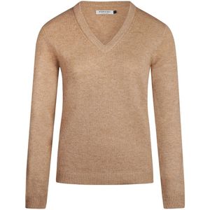 Steppin' Out Damestrui V-hals Lamswol Camel - Maat M