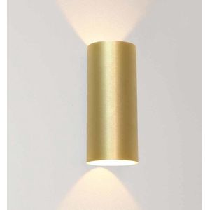 Artdelight - Wandlamp Brody 2 lichts H 18 cm mat goud
