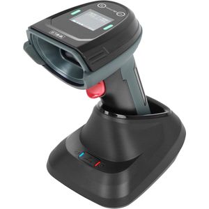 Barcode Scanner Display - Geschikt voor Windows, Apple en Android - Bluetooth - Draadloos - Met Slim Laadstation - Houder - Handscanner voor 1D Barcodes & 2D QR Codes - Plug & Play - Staza