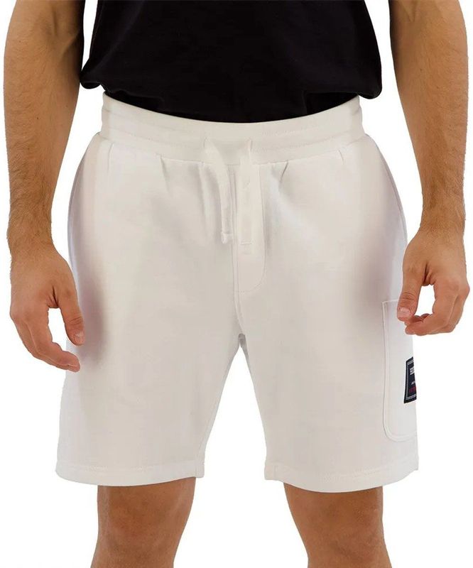 Tommy Hilfiger Flag Logo Badge Korte Sportbroek Wit M Man