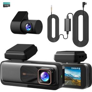 Dashcam voor auto voor en achter – Dual dashcam – Voor- en achtercamera – Autocamera – Full HD dashcam – Dashcam met nachtzicht – Dashcam met bewegingssensor – Groothoeklens – Parkeermodus – Loop recording – Dashcam met SD-kaart