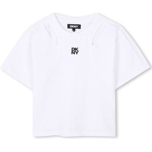 DKNY - D62316 - T-shirt - Wit - Korte Mouwen