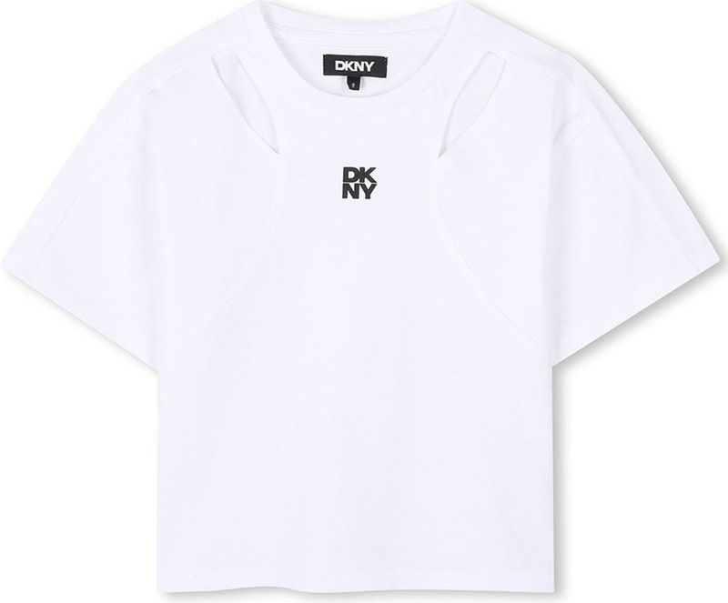 DKNY - D62316 - T-shirt - Wit - Korte Mouwen