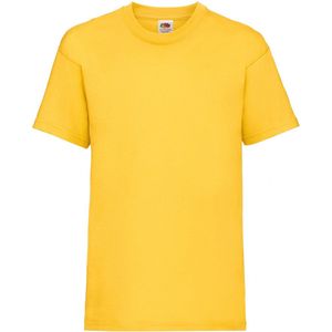 Fruit Of The Loom Kinder / Kinderen Unisex Valueweight T-shirt met korte mouwen (Zonnebloem)