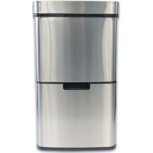 casa pura Prullenbak - Dirk - Infrarood Sensor - Vuilnisbak - Afvalbak voor keuken - Hygiënisch - 62 Liter