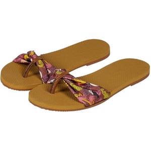 Meisjes Slippers - Teenslippers - Tropical Style Paars -  Maat 31/32