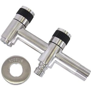 Roestvrij stalen kogelkraan voor buiten - waterkraan tuin - 1/2 inch (Garten36)