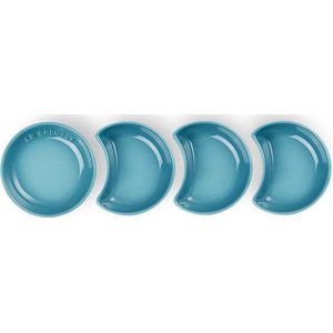 LE CREUSET - Aardewerk - Set/4 sausschaaltjes 9cm Carib Blue