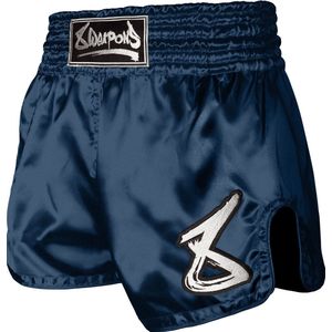 8 WEAPONS Strike Muay Thai Kickboxing Short Navy Wit - XL