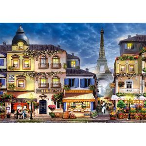 Wooden City - 2in1 - Houten Legpuzzel - Breakfast in Paris - 37,5x25,4cm
