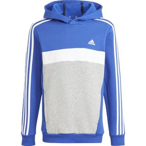 adidas Sportswear Tiberio 3-Stripes Colorblock Fleece Hoodie Kids - Kinderen - Blauw- 164