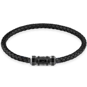 Guess - Exagon Black - Heren Armband - Zwart