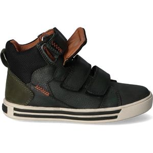 Braqeez 421857-568 Jongens Hoge Sneakers - Groen - Leer - Klittenband