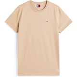 Tommy Jeans - Shirt - Taupe - Jersey - Kwartmouw
