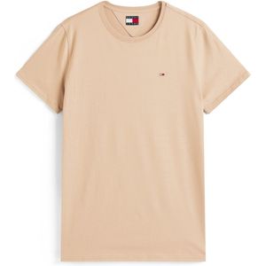Tommy Jeans - Shirt - Taupe - Jersey - Kwartmouw