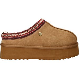 Nelson - Pantoffel - Suède - Imitatiewol - Plateauzool 5 cm