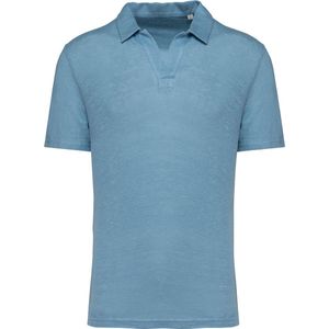Spasso Linnen herenpolo SP220 - Cool blue - S