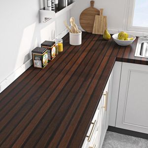 Provento - Zelfklevend papier houtlook bruine panelen 40 cm × 2 m voor muren, keuken en woonkamer