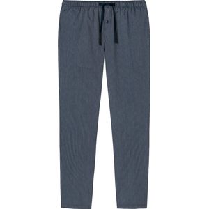 SCHIESSER Mix+Relax lounge broek - lange pijpen - dun niet elastisch - blauw fijn gestreept - Maat: L