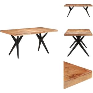 vidaXL Eettafel - Eettafels - Eet Tafel - Eet Tafels - Eettafel 160x80x76 cm massief acaciahout