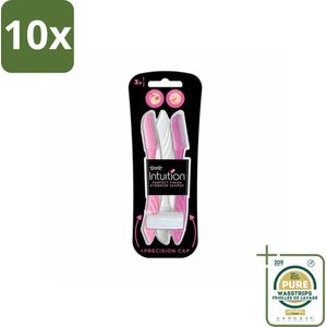 10 x Wilkinson Intuition - Navulmesjes - Wenkbrauw Shaper - Precisie - 3 mesjes - Grootverpakking - Wenkbrauw Shaper - Wenkbrauw Verwijderen - Haartjes Verwijderen - Exfoliatie - Huid Exfoliatie