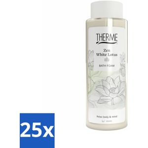Therme - Zen White Lotus - Badschuim - Verfrissend - Verzorgend - 500ml - Bulkverpakking - 25 stuks