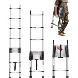 VEVOR Telescopische Ladder Trapladder Uitschuifbare Ladder Opvouwbare Ladder Ladders 5030mm