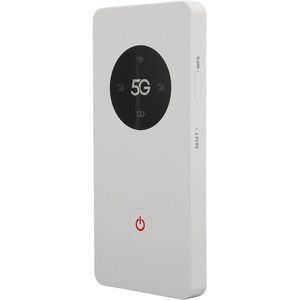 5G Mobiele WiFi router, Mobiele Hotspot router met Nano simkaartsleuf, 2,77 Gbps DL 1,25 Gbps UL Ondersteunt 16 Apparaten 8000 MAh Batterij Pocket WiFi voor Onderweg
