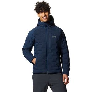 Mountain Hardwear - Stretchdown - Jasje - Blauw - Donsisolatie, Geïsoleerde Capuchon