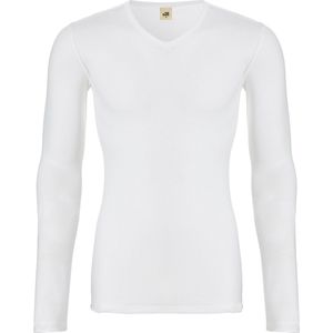 thermo shirt v-neck long sleeve snow white voor Heren | Maat XXL