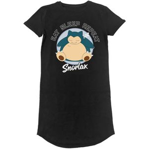 Pokémon Snorlax - Eat, Sleep, Repeat Korte jurk zwart XL Dames