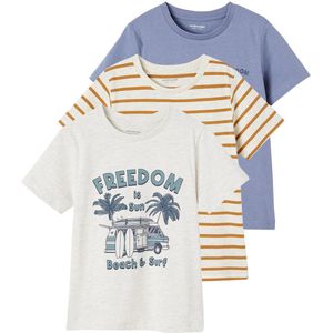 Vertbaudet - Set van 3 T-shirts - Jongens - Korte Mouwen