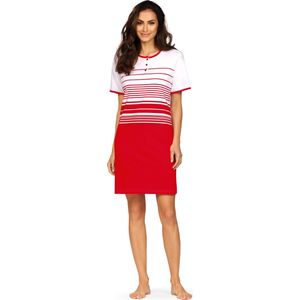 Comtessa Nachthemd 'Sheltered Beachside Red' - Katoen - 90cm - Maat 40