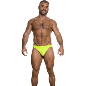 Garçon Thong Neon Yellow - MAAT S - Heren Ondergoed - String voor Man - Mannen Thong