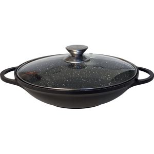 Cheffinger Cookings-sWok inclusief deksels-s36cm |Kleur blacks-sAlle Warmtebronnens-sDAW36