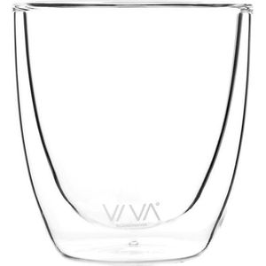 Viva Scandinavia - Lauren Espresso Kopjes - Dubbelwandig - 100 ml  - Set van 6 stuks - Transparant
