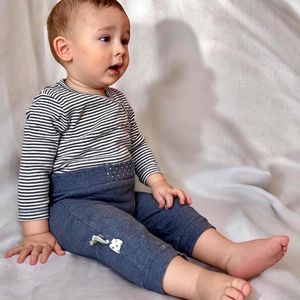 Kimono-bodysuit met lange mouwen voor baby's OrganicEra Organic Baby Kimono body, gestreept