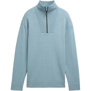 TOM TAILOR DENIM - Trui - Lichtblauw - Knitwear - Halve Rits