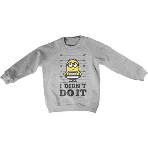 Minions Sweater/trui kids -Kids tm 4 jaar- I Didn't Do It Grijs