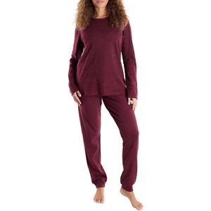 Götzburg dames pyjama interlock - bordeauxrood - maat 48