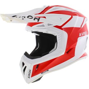 Airoh Aviator Ace 2 crosshelm Iron glans wit rood XL