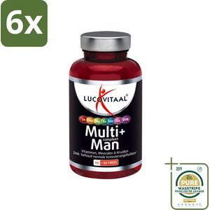 Lucovitaal - Vitaminen - Multi+ Compleet Man - 120 Tabletten - Voordeelverpakking - 6 stuks - Testosteron - Zink supplement