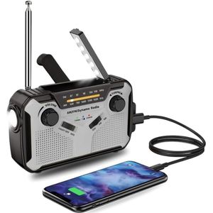 Draagbare Dynamo Radio - Complete Survivalset met Zonne-energie en Zaklamp