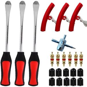 Bandenlichterset - 23-delige Bandenverwijderingsset - Bandenlichters - Velgbeschermer - Ventielgereedschap