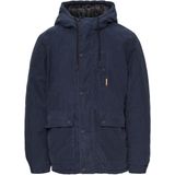 QS - Winterjas - Navy - Katoen - Warm Gevoerd, Ritssluiting, Opgezette Zakken