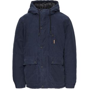 QS - Winterjas - Navy - Katoen - Warm Gevoerd, Ritssluiting, Opgezette Zakken