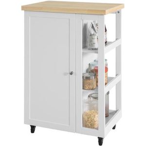 Simpletrade Keukentrolley - Trolley - 3 schappen - Hout - 60x90x40 cm