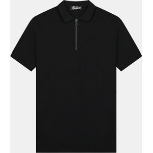 Malelions Signature Zip Polo Black