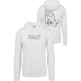 Mister Tee - Pray Hands Hoodie trui - Wit