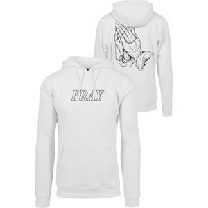 Mister Tee - Pray Hands Hoodie trui - Wit